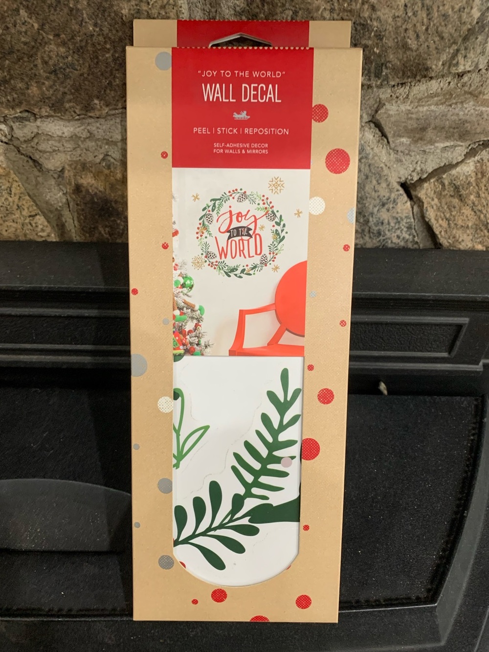 Holiday Lane Joy To The World Peel and Stick Self-Adhesive Wall Decal